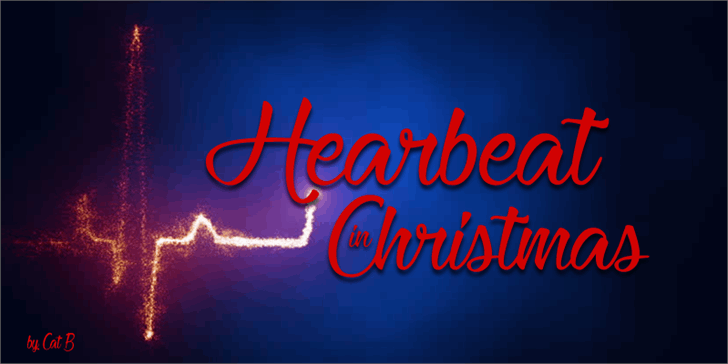 Heartbeat in Christmas font插图