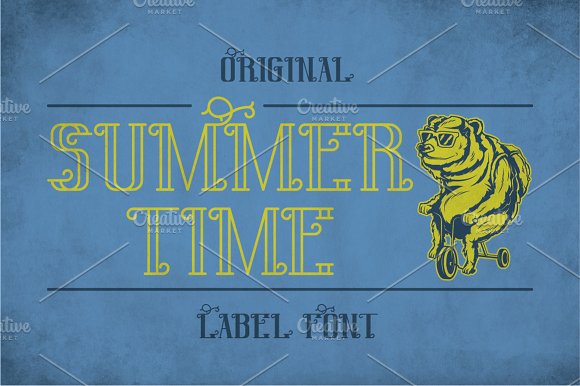 Sumer Time Modern Label Typeface插图