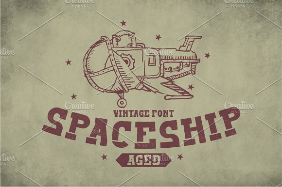 Spaceship Vintage Label Typeface插图2