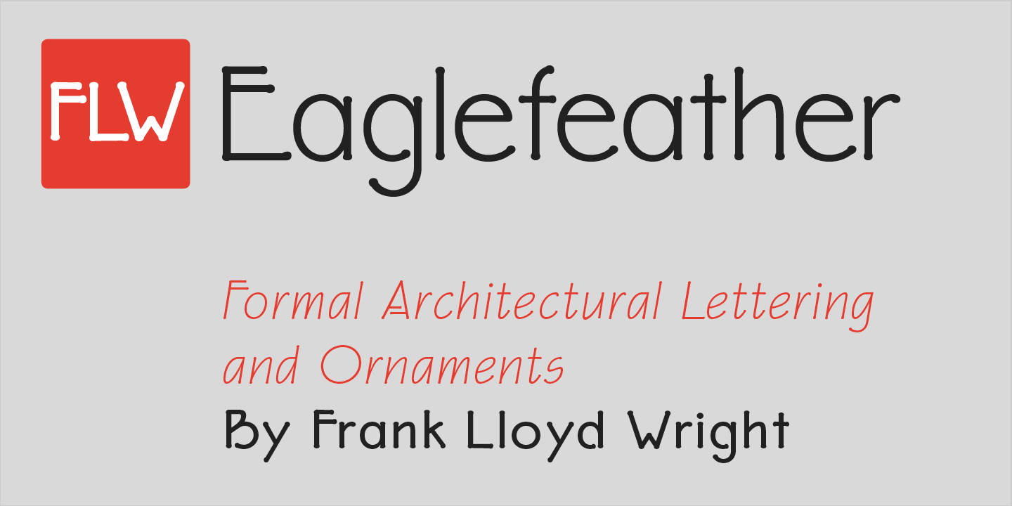 FLW Eaglefeather Font Family插图