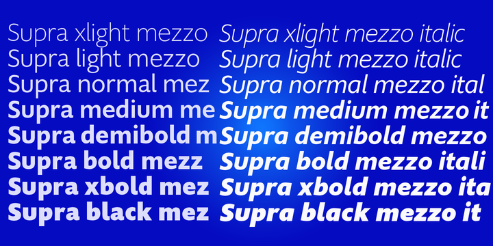 Supra Mezzo Font插图3
