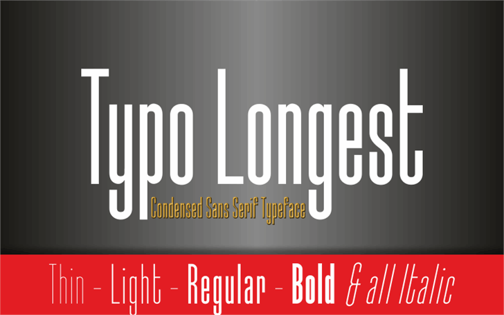 Typo-Longest Demo font插图