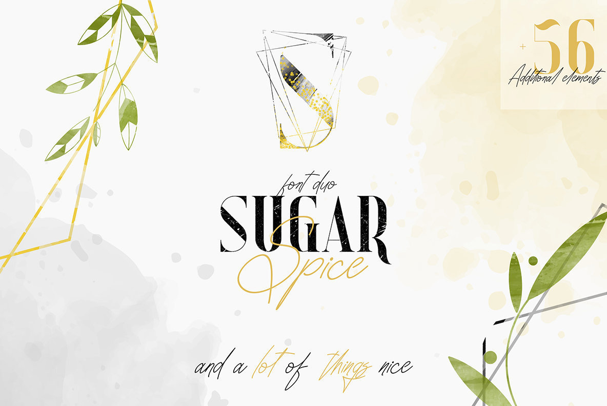Sugar Spice Font Duo and Extras Family插图