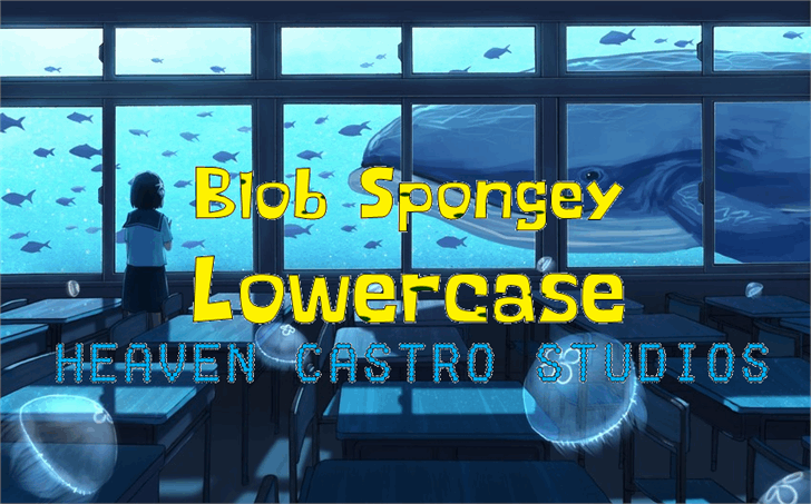 Blob Spongey Lowercase font插图