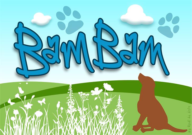BamBam font插图