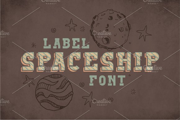 Spaceship Vintage Label Typeface插图