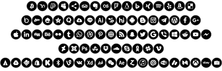 Icons Social Media 11 font插图2