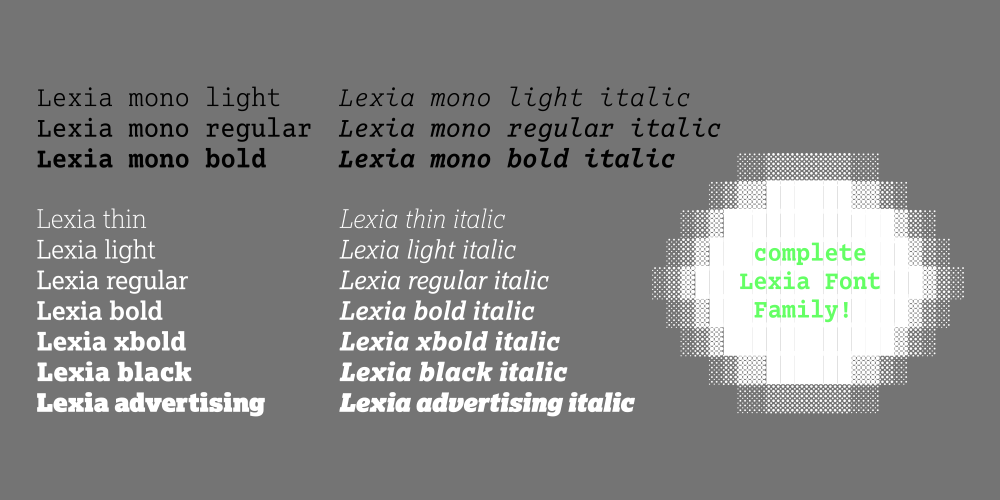 Lexia Mono Font Family插图2