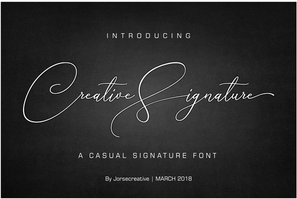 Creative Signature Font插图