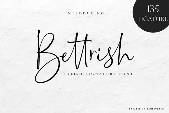 Bettrish // Stylish Signature Font插图