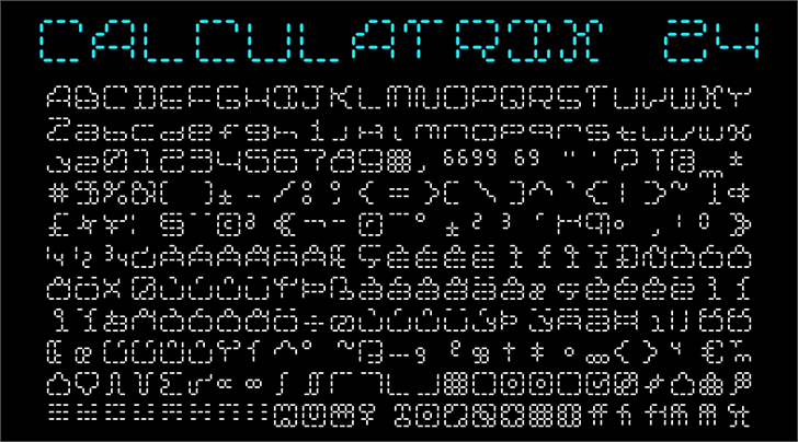 Calculatrix 24 font插图1