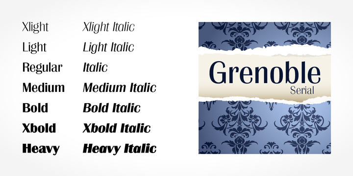 Grenoble Serial Font Family插图1