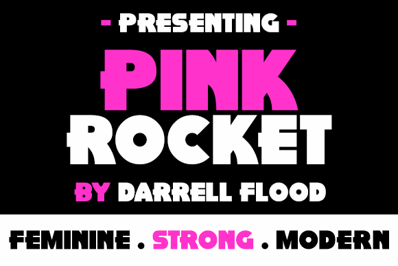 Pink Rocket font插图