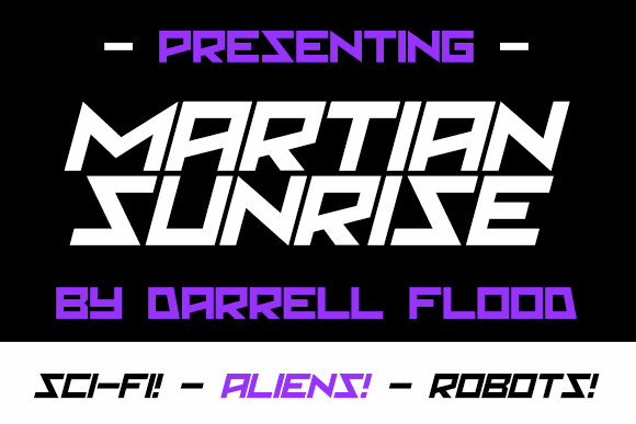 Martian Sunrise font插图