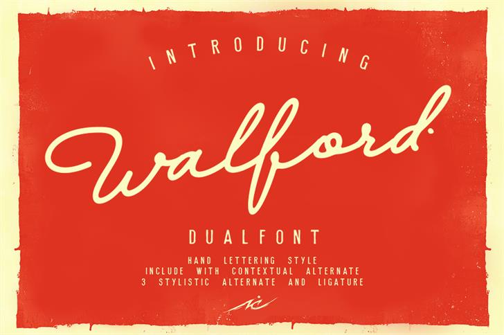 Walfords font插图