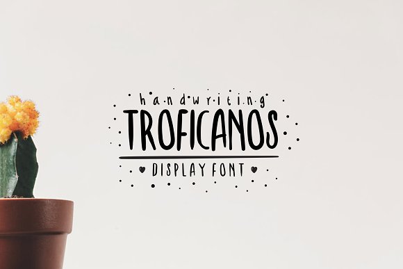Troficanos Handwriting Display Font插图