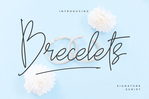 Brecelets Signature Font插图