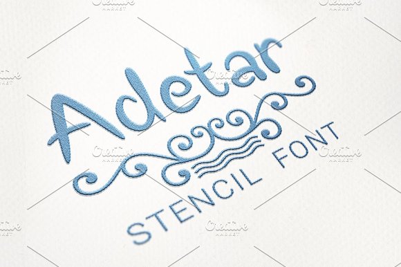 Adetar Stencil Font插图2