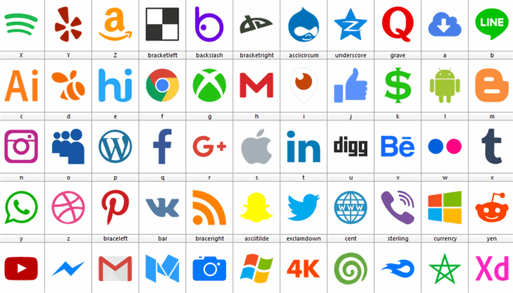 Icons Color 128 font插图