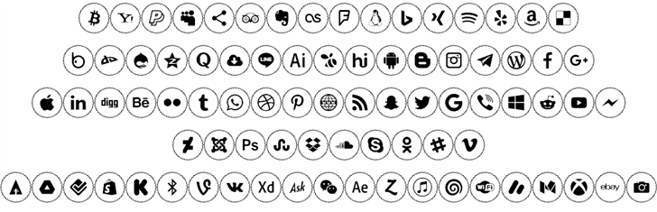 Icons Social Media 2 font插图1
