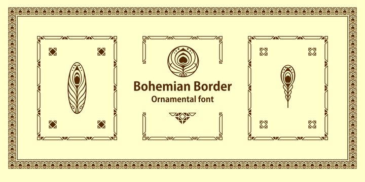 Bohemian Border Font插图1