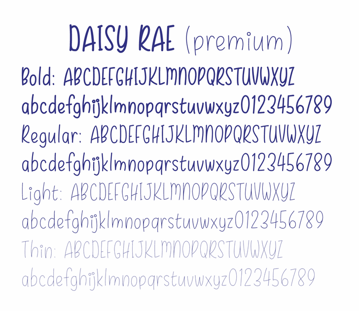 Daisy Rae Thin font插图2