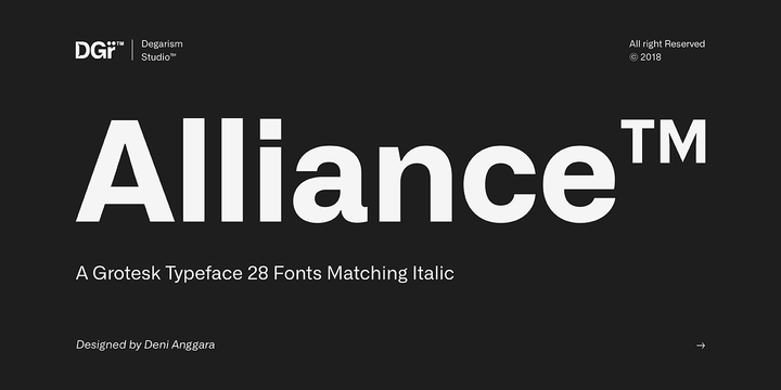 Alliance Font Family插图