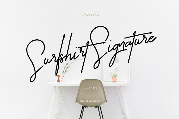 Surfshirt Signature Font插图