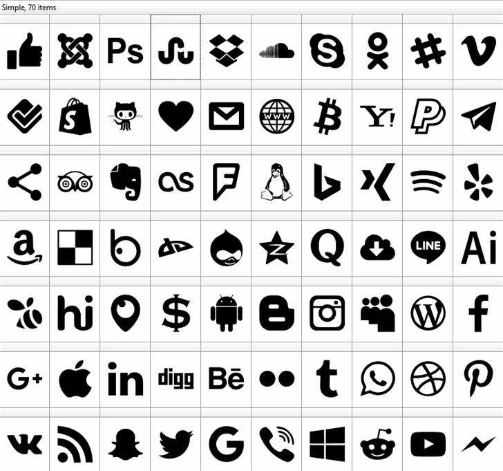 Type Icons font插图1