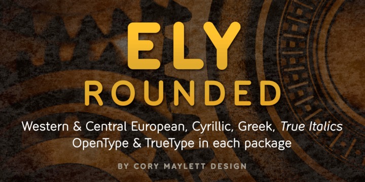 Ely Rounded Font Family插图