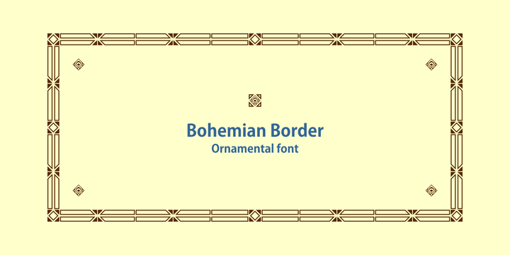 Bohemian Border Font插图2