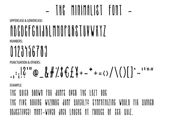 THE MINIMALIST – skinny tall font插图2