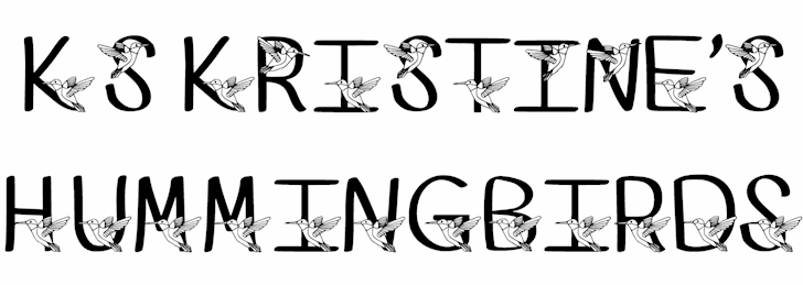 Ks Kristines Hummingbirds font插图2
