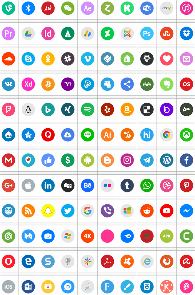 Icons Social Media 6 font插图