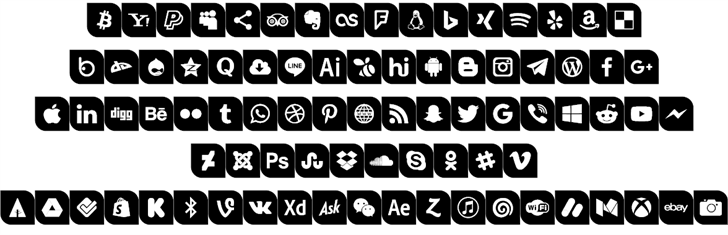 Icons Social Media 1 font插图1