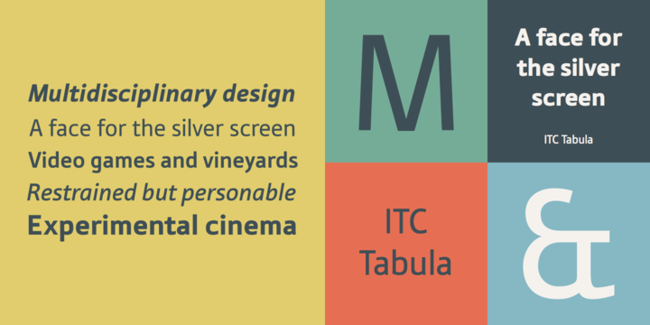 ITC Tabula Font Family插图