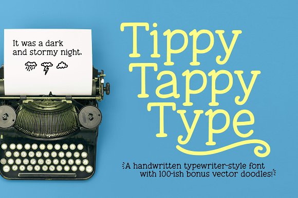Tippy Tappy Type: a typewriter font插图