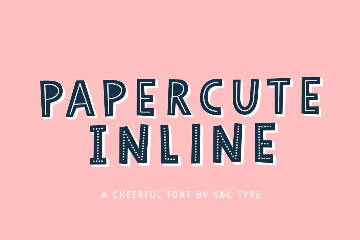 Papercute Inline Font Collection插图