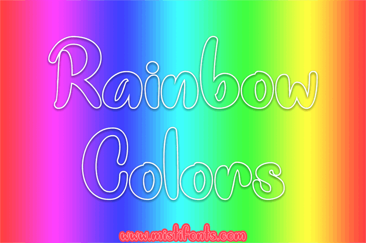 Rainbow Colors font插图