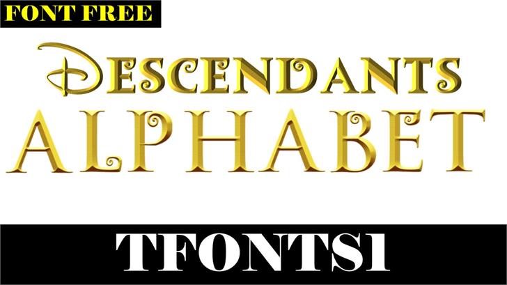 Descendants Alphabet font插图