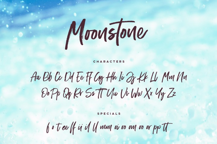 Moonstone Brush Font插图