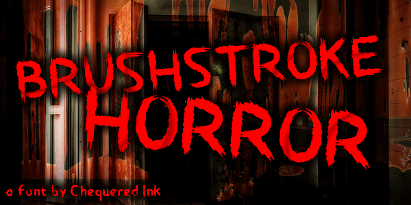 Brushstroke Horror font插图