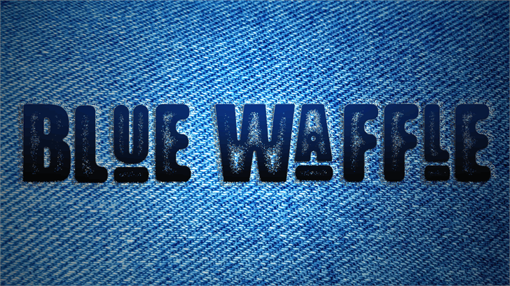 Blue Waffle font插图