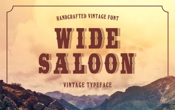 Wide Saloon Font插图