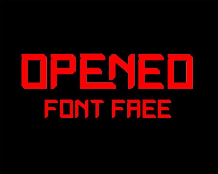 Opened font插图