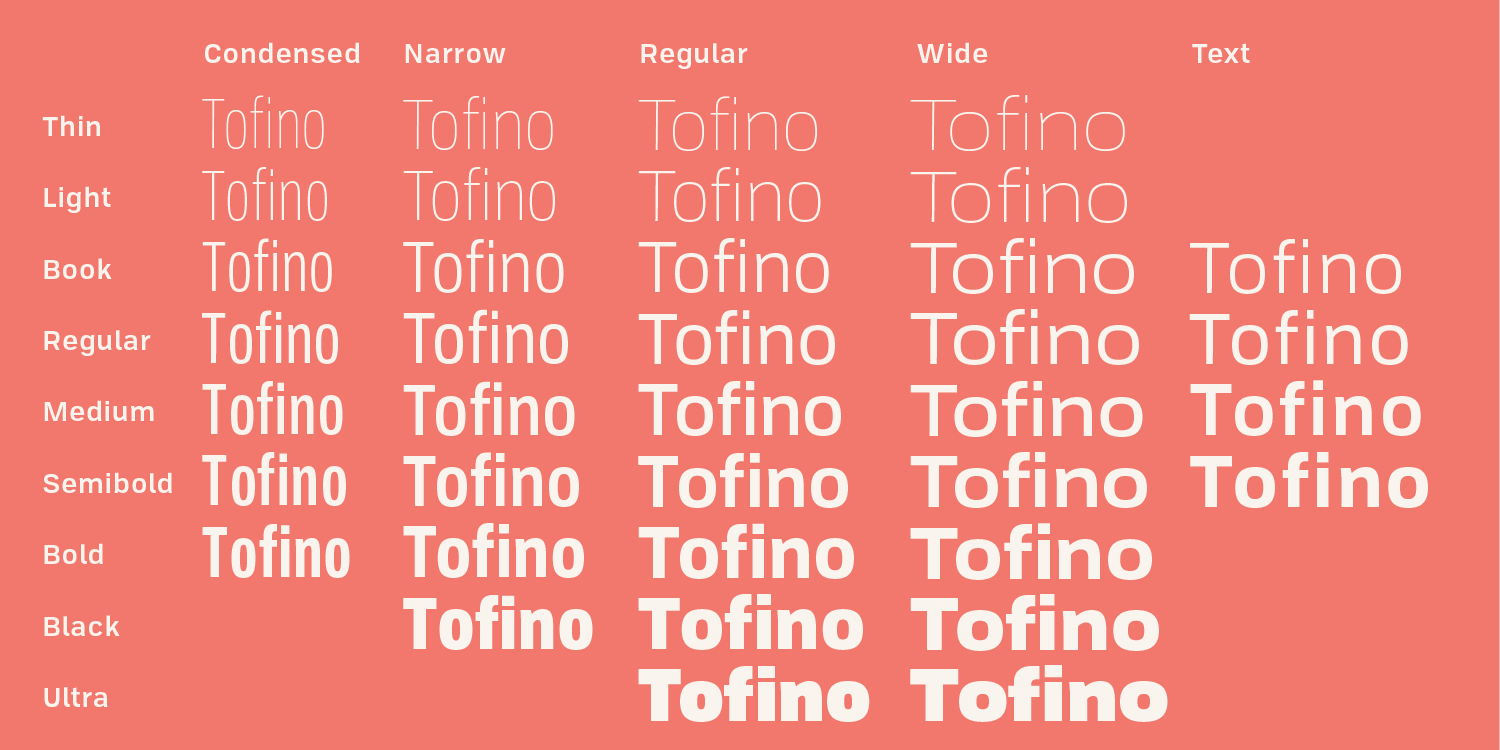 Tofino Pro Font Family插图2