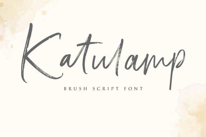 Katulamp Handwriten Brush Font插图