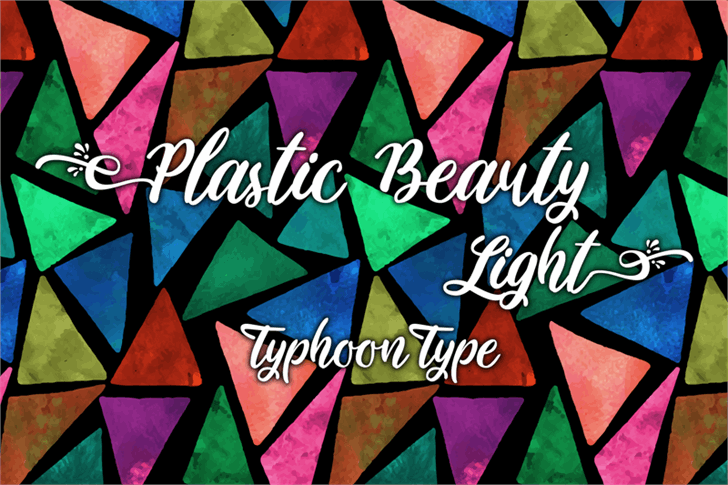 Plastic Beauty Light font插图