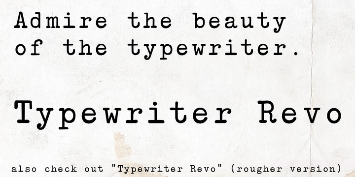 Typewriter Revo Font Family插图