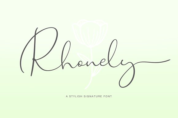Rhonely Font插图
